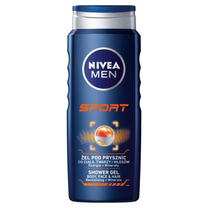 Men Sport żel pod prysznic do twarzy ciała i włosów 500ml