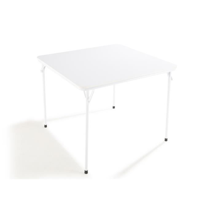 EASY Table carrée pliante Laqué Blanc