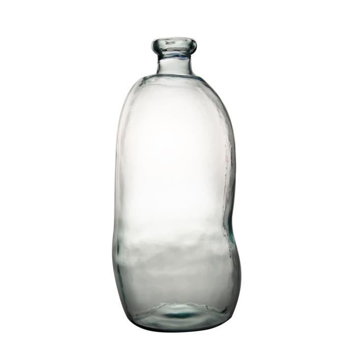Vase bouteille simplicity 73 cm en verre recyclé - Table Passion Transparent