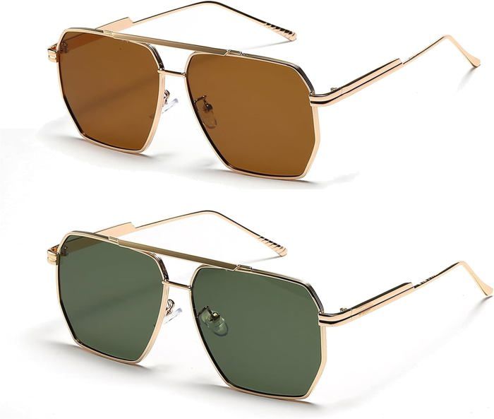 Lunettes De Soleil Polarisées SUNIER Femme - Cadre Surdimensionné UV400 | Protection Anti-Éblouissement