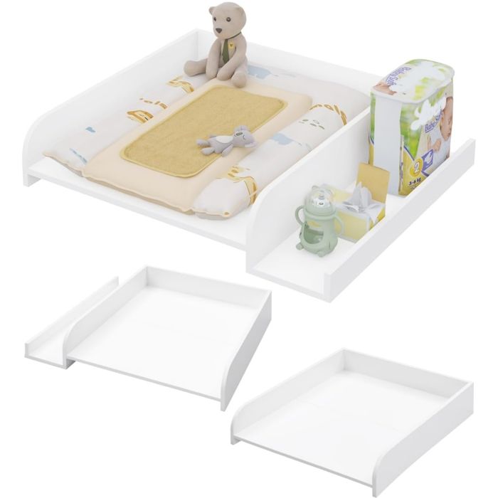 WOLTU Plan à Langer pour Machine à Laver Planche à Langer Bébé avec Étagère de Rangement 80x70cm Blanc W0ETT0243 WOLTU Plan à Langer pour Machine à Laver Planche à Langer Bébé avec Étagère de Rangement 80x70cm Blanc W0ETT0243