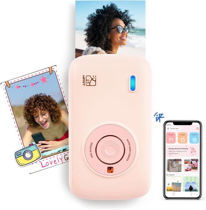 HPRT CP2100 Imprimante photo pour smartphone mini imprimante photo portable imprimante instantanée + 10 feuilles de papier photo