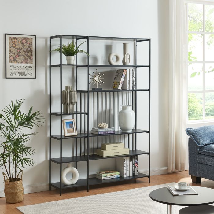 Étagère autoportante Rælingen 180 x 120 x 33 cm noir Étagère autoportante Rælingen 180 x 120 x 33 cm noir
