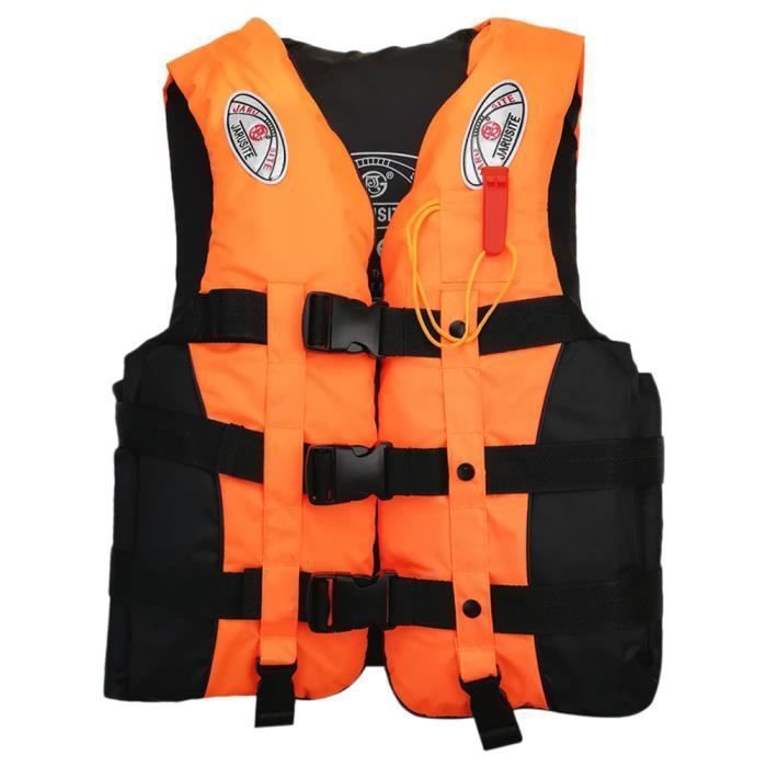 Gilet de sauvetage de pêche Sports nautiques Gilet de flottaison Adultes Enfants Gilet de flottabilité - XXXL