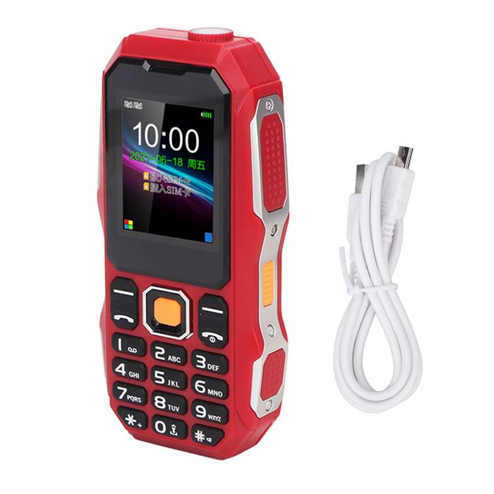 Téléphone portable senior W2021 de 18 pouces 5800 mAh mini téléphone portable à trois épreuves avec grand klaxon pour personnes