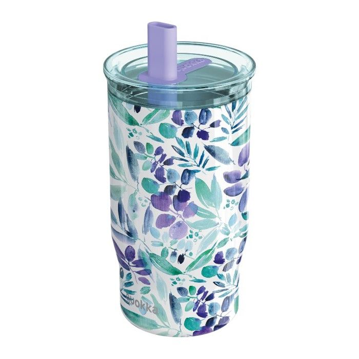 Tasse isotherme - QUOKKA - Brume - 720 ml - Acier inoxydable - Fleurs violettes Tasse isotherme - QUOKKA - Brume - 720 ml - Acier inoxydable - Fleurs violettes