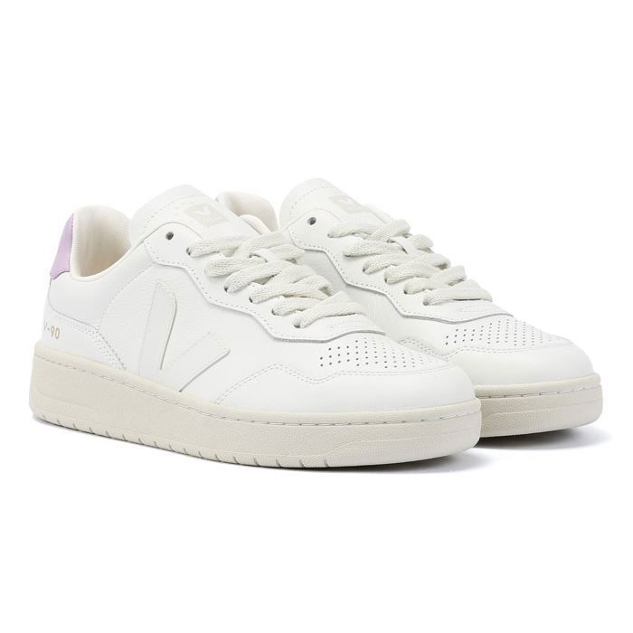 Veja V-90 Baskets blanches en cuir pour femmes Veja V-90 Baskets blanches en cuir pour femmes