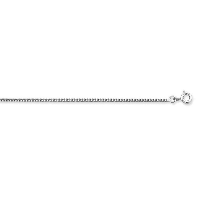 Chaîne - BRILLAXIS - Maille gourmette or blanc 9 carats - 40 cm ajustable - Femme - Adulte