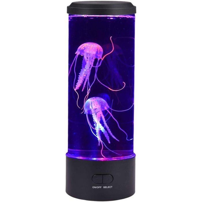 Lampe à lave LED - PZCC - Méduse multicolore - Rechargeable USB - Décoration intérieure - Veilleuse