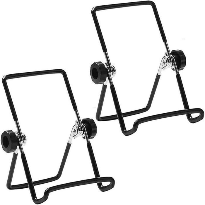 Support Tablette Réglable SAIJI - Grande Base Stable, Angle Et Hauteur Pour IPad IPhone 4,7-12,9" (Noir)