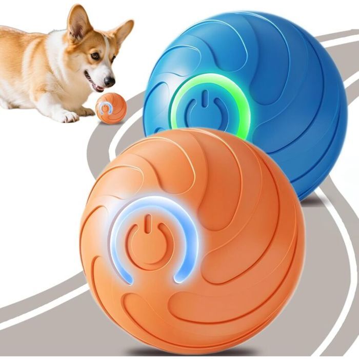 SANYU Lot de 2 Balles Intelligentes pour Chien avec LED Jouet Interactif Automatique et Rechargeable USB pour Chiot et Chien