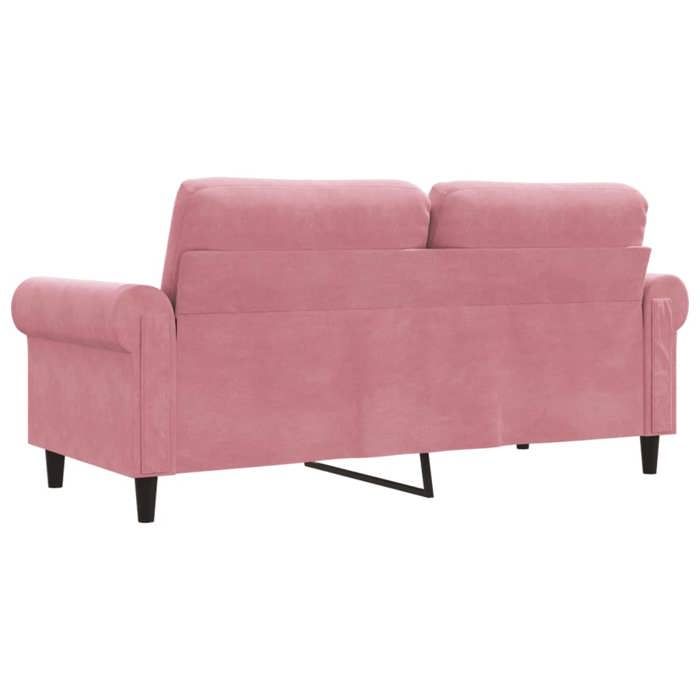 BURKE@ Sofa salon à deux places - Canapé DOUBLE - montage simplifié - Rose 140 cm Velours SS1111