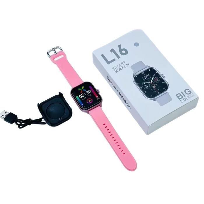 Montre Connectée L16 Sport Smartwatch Bluetooth Appels Écran 201” HD  Multisport Compatible Android iOS