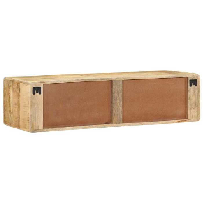 Moderne Meuble TV BURKE TABLE TV/HIFI desgin mural 100x32x25 cm bois massif manguier brut AA2509