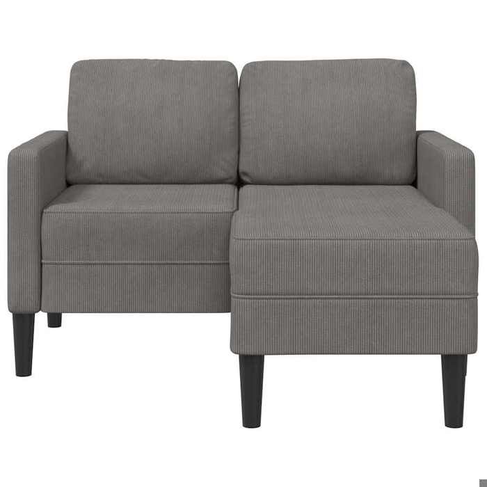 CANAPÉ FIXE 2 Adultes/enfants - SHIELDPRO® - Canapé Charge maximal: 180 kg - 2 PLACES - avec méridienne en L gris clair 125 cm lin 9