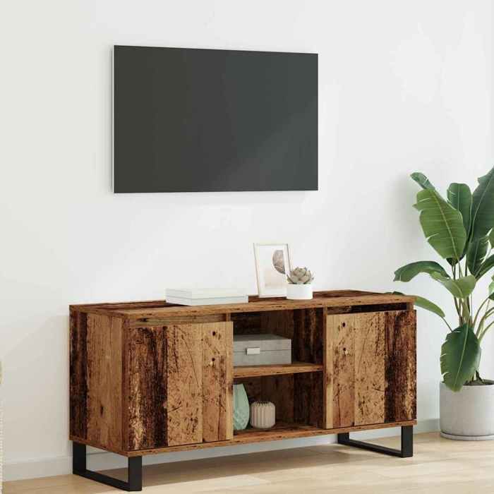 Luxueux Best*Meuble TV（1 PC) - JMS - Support TV/TABLE TV - Meuble salon - Bois Ancien 104x35x50cm Bois dingénierie M9275212173591