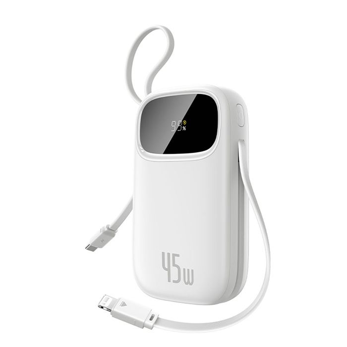 Batterie externe - BASEUS - EnerFill FC31 - 20 000 mAh - 45 W charge rapide - écran LED & câbles USB‑C/Lightning