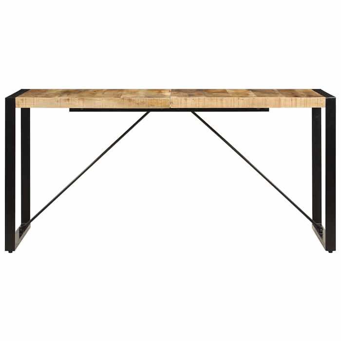 Table à manger - Montage simple - pour cuisine - 160 x 80 x 75 cm bois de manguier massif TGL7419