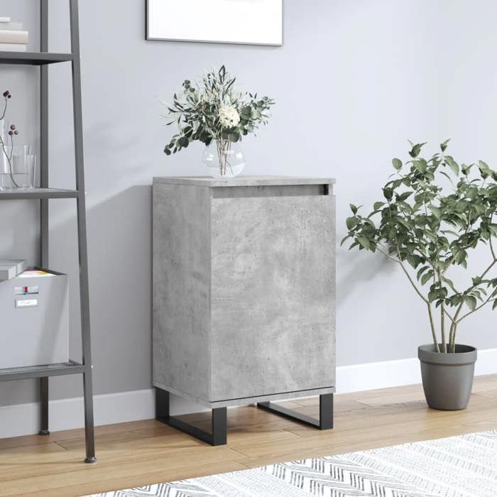 Buffet/Placard/Commode - 1 PC - pour Salon/Cuisine - gris béton 40x35x70 cm - bois dingénierie A7803 Buffet/Placard/Commode - 1 PC - pour Salon/Cuisine - gris béton 40x35x70 cm - bois dingénierie A7803