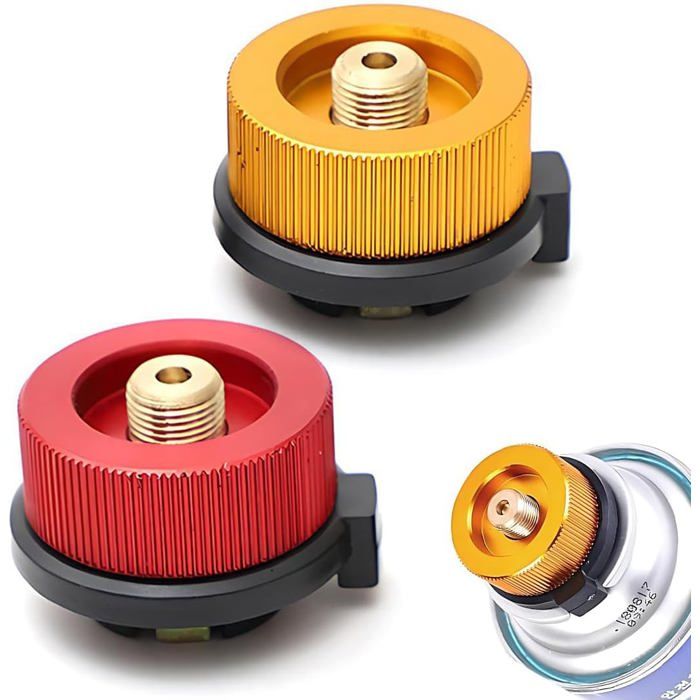 2 Pièces Adaptateurs De Cartouche De Gaz Universels Pour Réchaud Camping Adaptateur Compact Et Portable Inoxydable