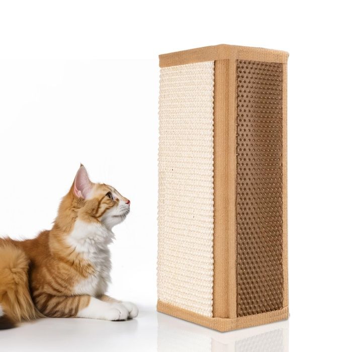 Griffoir pour Chat et Sisal Gratter – Griffer avec Brosse Massante Protection Mur et Canapé Installation Facile 41 x 23 GRIFFOIR
