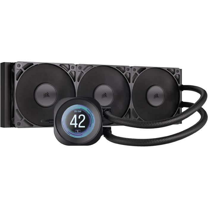 Corsair Nautilus 360 RS LCD AIO 360mm Black 3x RS120