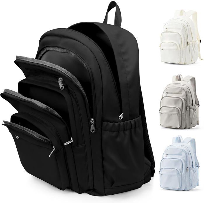 Sac à dos scolaire imperméable - Grande capacité 29 L - Compartiment ordinateur 14 pouces