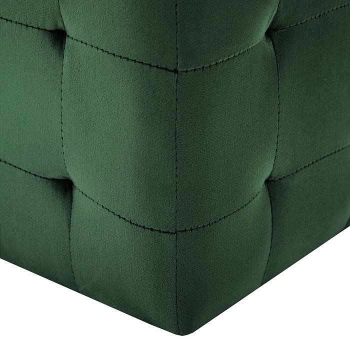 Tables de lit Moderne CHIC 2 pcs Armoires de chevet - Pour chambre - Vert 30x30x30 cm Tissu velours CC255
