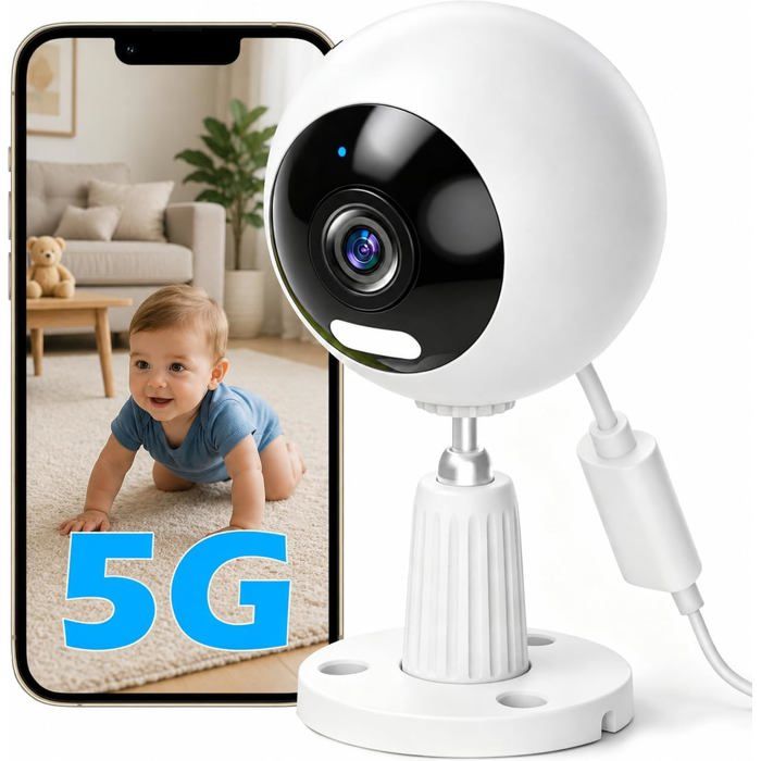 Caméra de surveillance 5G 3MP pour intérieur et extérieur caméra WiFi intérieure et extérieure babyphone avec applicationx