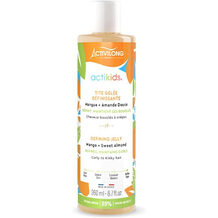 Tite Gelée Définissante Actikids-Cheveux Bouclés À Crépus-Dès 3 ans-Amande Douce Et Mangue-98% DIngrédients Naturels-Vegan-260ml