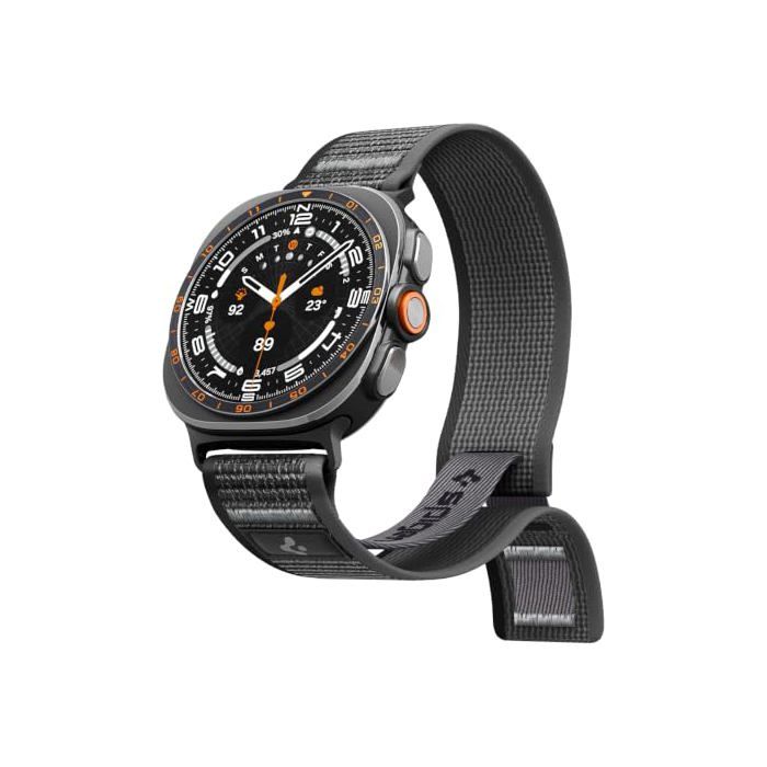 Bracelet montre connectée - SPIGEN - Galaxy Watch Ultra 2/1 47mm - Motif fibre carbone - TPU flexible - Fermoir crochet