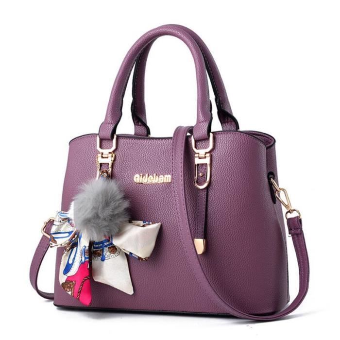Sac à main violet femme sale