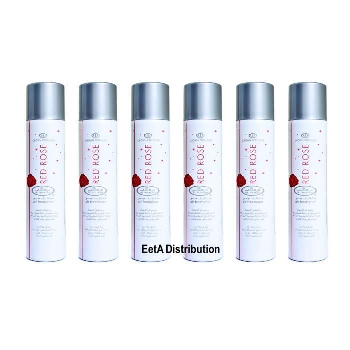 Al Rehab Spray Desodorisant Parfum Interieur Pour Maison Voiture Bureau Lot De 6 Red Rose 300ml Achat Vente Eau De Parfum Spray Desodorisant Interieur Cdiscount