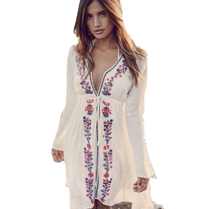 robe coton plage