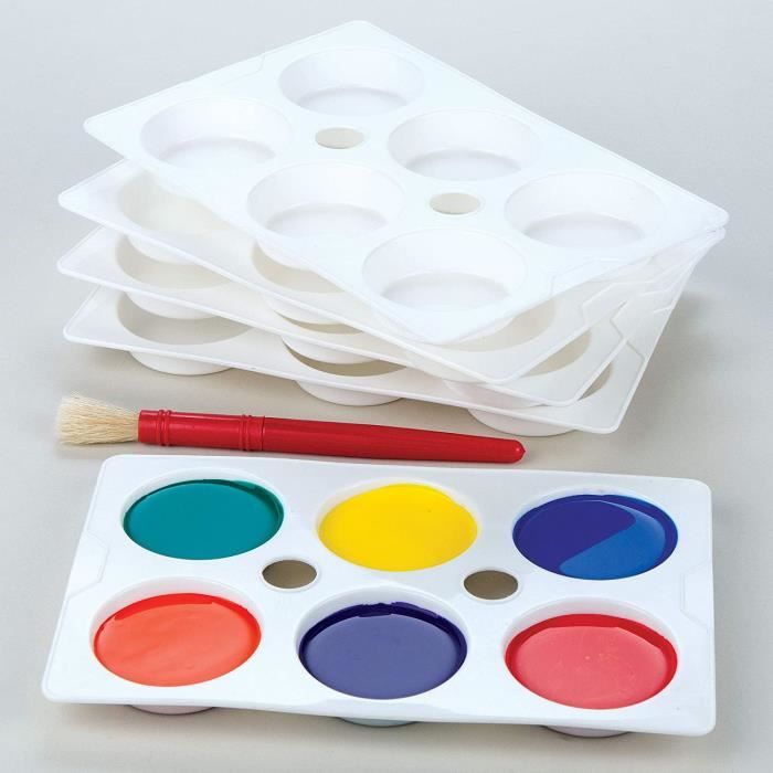 Palettes de peinture en plastique (Paquet de 5) - Accessoire de peinture  pour enfant[32] - Cdiscount Jeux - Jouets