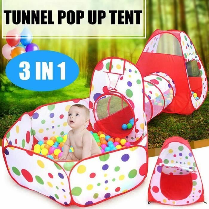 Tente De Jeu Pour Enfants Bebe Piscine A Boules Avec Tunnel 3 Piece Tente Des Enfants Maison De Jouet Pas Cdiscount Jeux Jouets