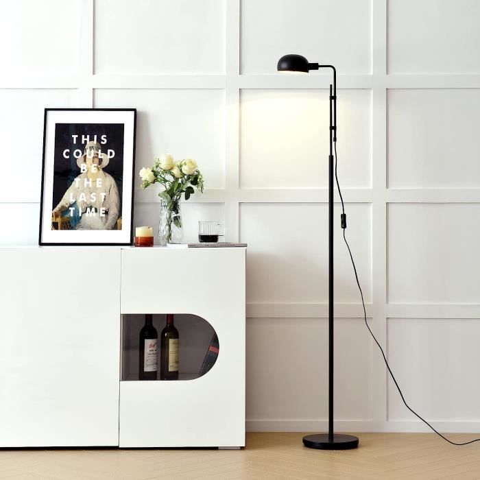 Lampadaire LED Design Moderne 165cm - 4 Lumières E14 - Argenté