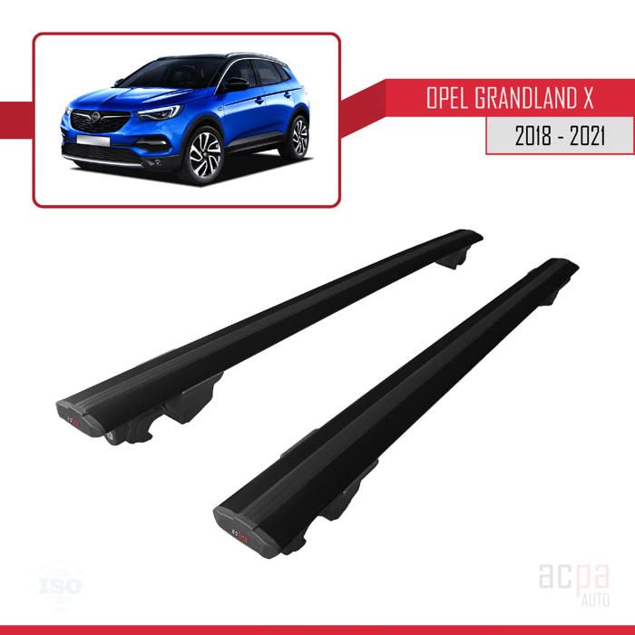 Barres De Toit Aluminium Pour Opel Grandland X (2018-2021) - Modèle Hook, Charge 75kg, Antivol - 7