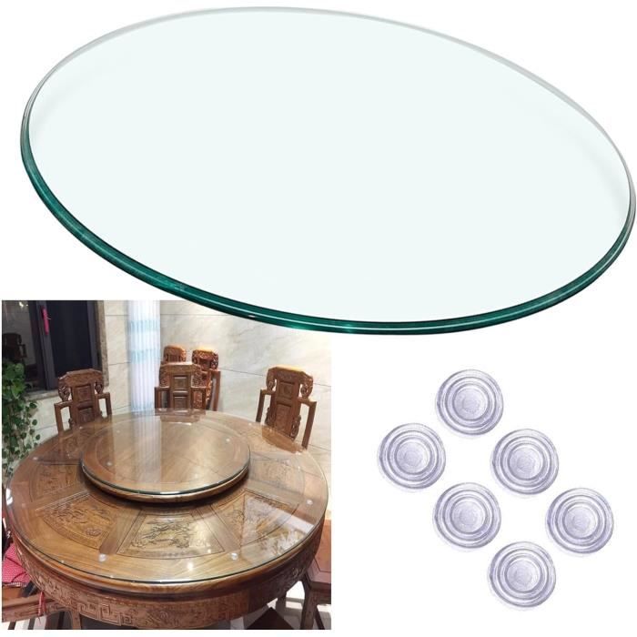 Grand Dessus De Table Rond En Coton Blanc Dentelle - Diamètre 185 Cm