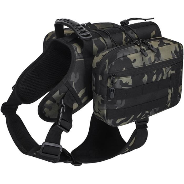 Sac à dos pour chien,Sac à dos de selle pour chien,Léger et amovible - Imperméable,Harnais avec poches amovibles Pour grands chiens