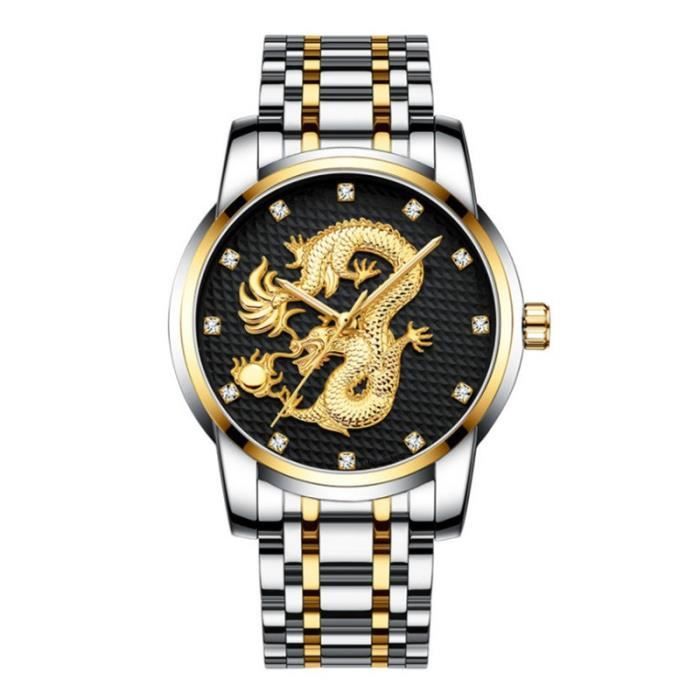 Montre Homme Montre De Luxe Grand Cadran Etanche 30M Chronographe