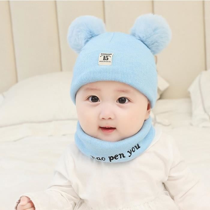 Feoya 2 Pcs Bonnet Echarpe Bebe Hiver Fille Garcon Bonnet Chapeau Tricote Chaud Pour Bebe 6 36 Mois Cadeau Noel Bebe Accessoires Vetements Schoolofbabywearing Com