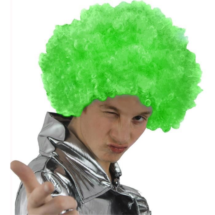 perruque afro verte