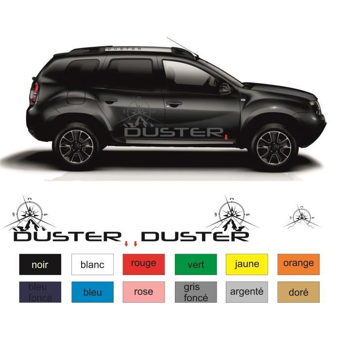 Autocollant Emblème 3D Pour Dacia Duster - Décoratif, Noir, Design 4WD, Facile à Coller - 13