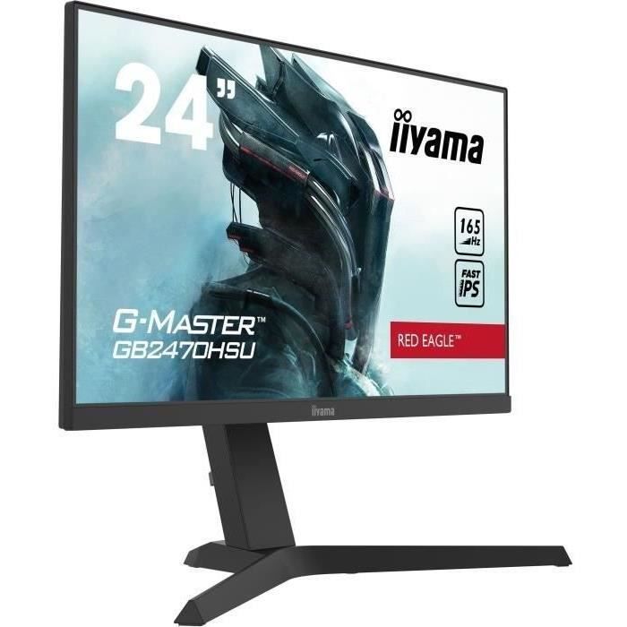 Ecran PC Gamer IIYAMA G Master Red Eagle GB2470HSU B1 238 FHD Dalle IPS 08 ms 165 Hz HDMI DisplayPort FreeSync
