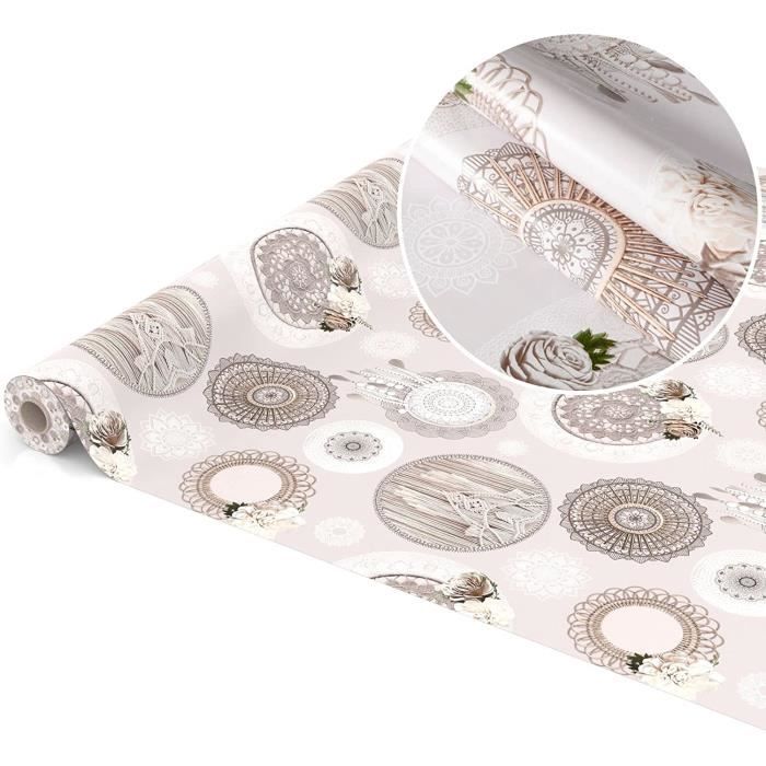 Nappe Toile Cirée Lavable - 240x140cm, Vert Foncé, Bord Découpé - Pour Intérieur/extérieur