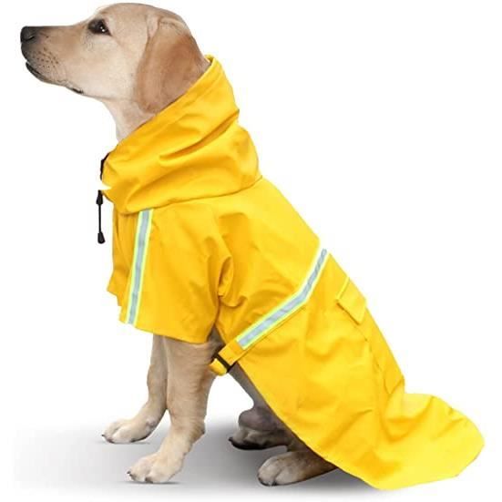 Comparer les prix de Imperméable pour Chien - ZGEER - Taille M, XL, 3XL - Jaune - PU imperméable et léger - Imperméable