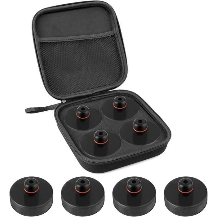 Lot 4+5 Jack Pad Tesla Model 3/Y/S/X – Coussinets Caoutchouc Antidérapants Avec Mallette, Protection Batterie