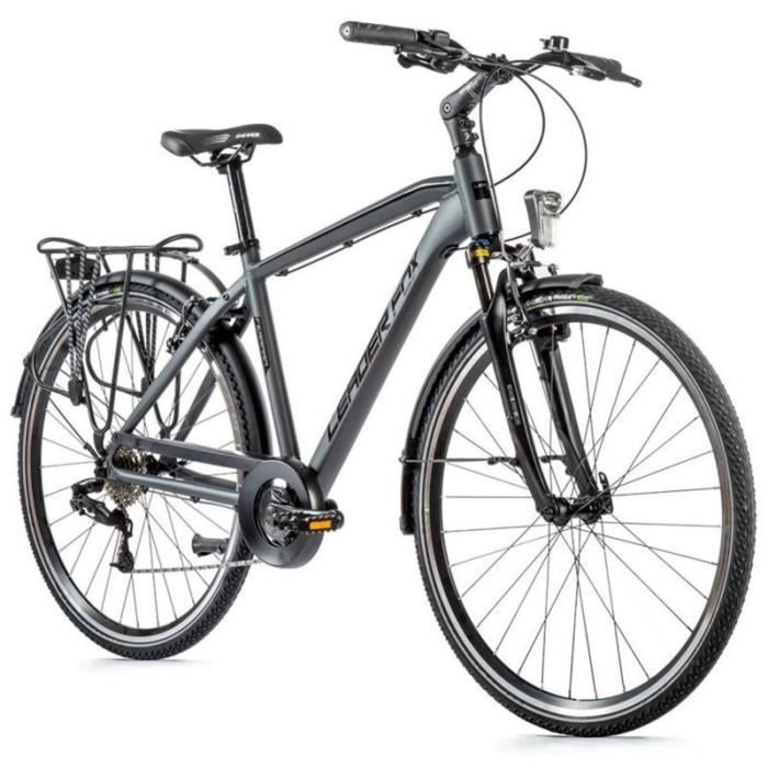 Vélo de ville musculaire femme Leader Fox Ferrara 2023 - gris/noir - 19\
