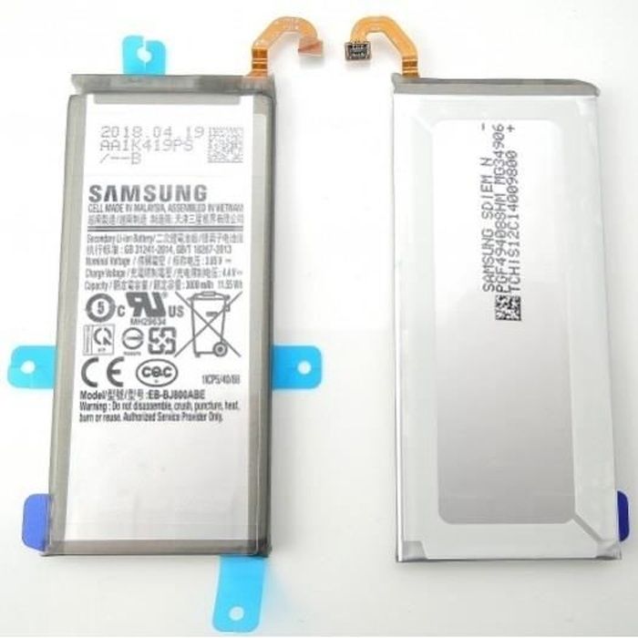 Batterie d'origine Samsung Galaxy A6 2018 J6 J600 EB BJ800ABE